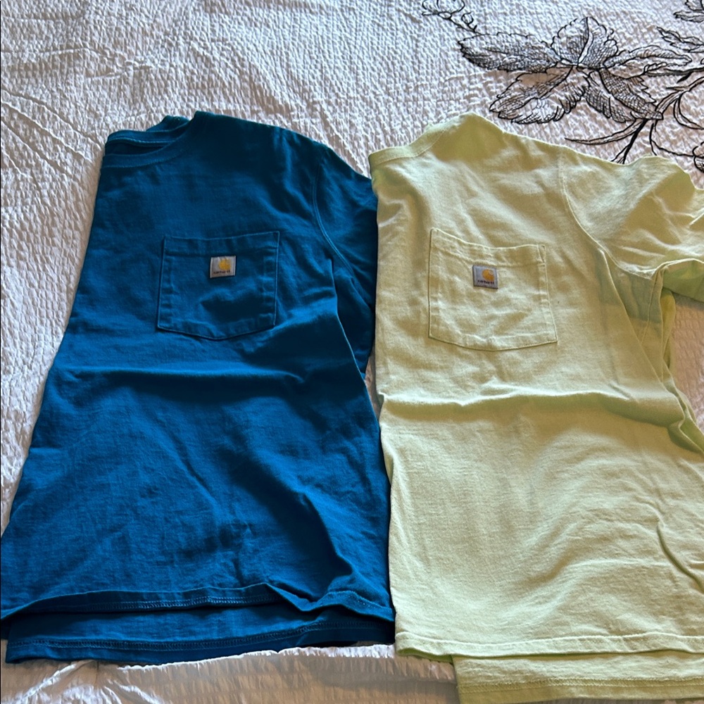 Carhartt Teal and Light Green Pocket T-Shirts Women’s XXl